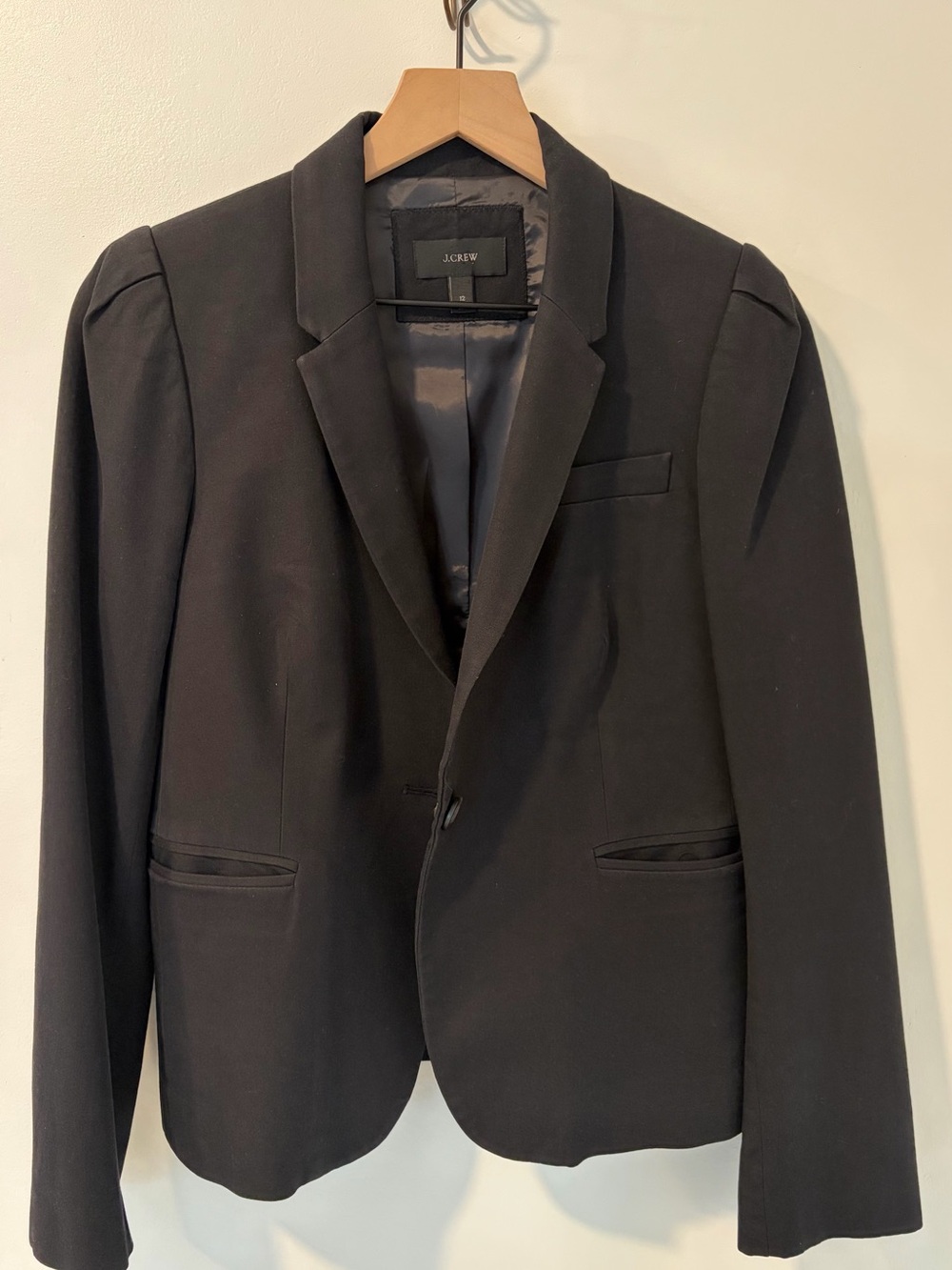 J. Crew Black Button Tailored Blazer